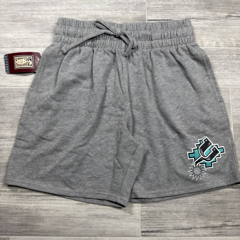 Mitchell & Ness San Antonio Spurs Shorts Women's‎ Medium Heather Gray Basketball
